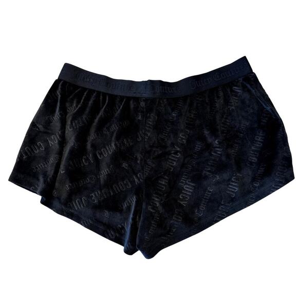 Juicy Couture Velour Black Short Shorts Size Large Women's - Picture 5 of 5